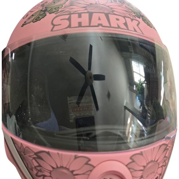 Shark S800 Pink Butterfly Motorcycle Biker Helmet - Picture 5 of 8